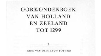 Charters from Holland and Zeeland 726-1299