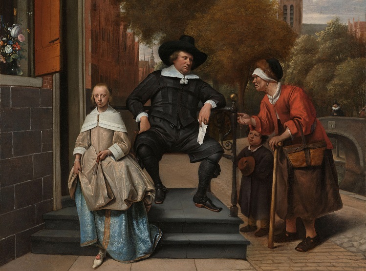 Schilderij van Adolf en Catharina Croeser, bekend als ‘De Burgemeester van Delft en zijn dochter’, geschilderd door Jan Havicksz. Steen in 1655.